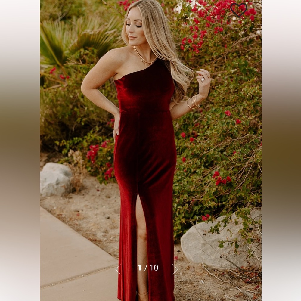 Baltic Born Tatiana Velvet One Shoulder Dress